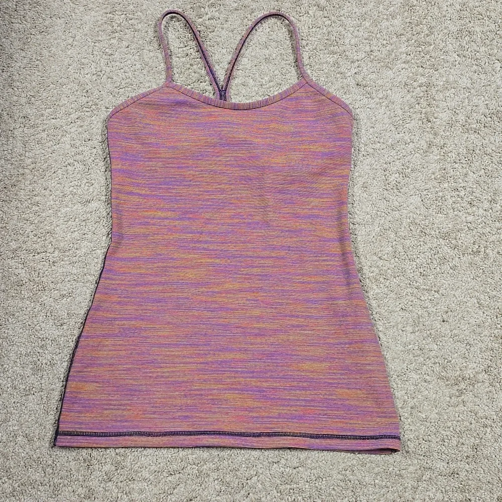 Lululemon Power Y Tank *LuonWee Are From Space Vintage Pink Size 6 - Picture 5 of 9